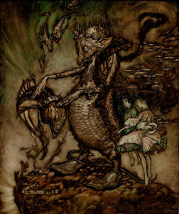 Arthur Rackham - ''The Fish King and the Dog Fish''